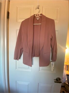 Bar III Rose Pink Open-Front Blazer